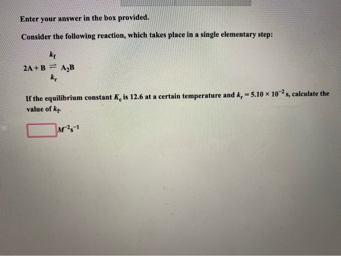 Solved consider the following reaction, which takes place om | Chegg.com