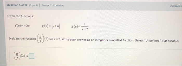Solved 1 2 3 4 5 6 7 8 Question 2 of 12 (1 point) Attempt 3 | Chegg.com