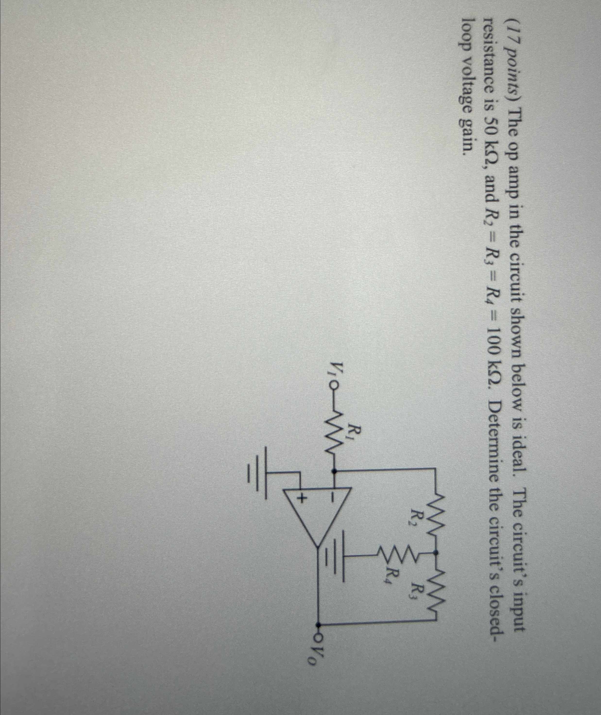Solved (17 ﻿points) ﻿The op amp in the circuit shown below | Chegg.com