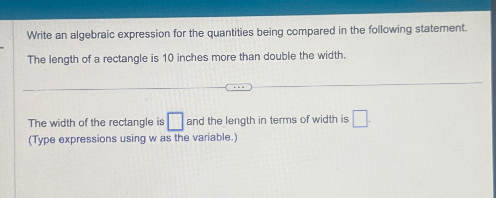 Solved Write an algebraic expression for the quantities | Chegg.com