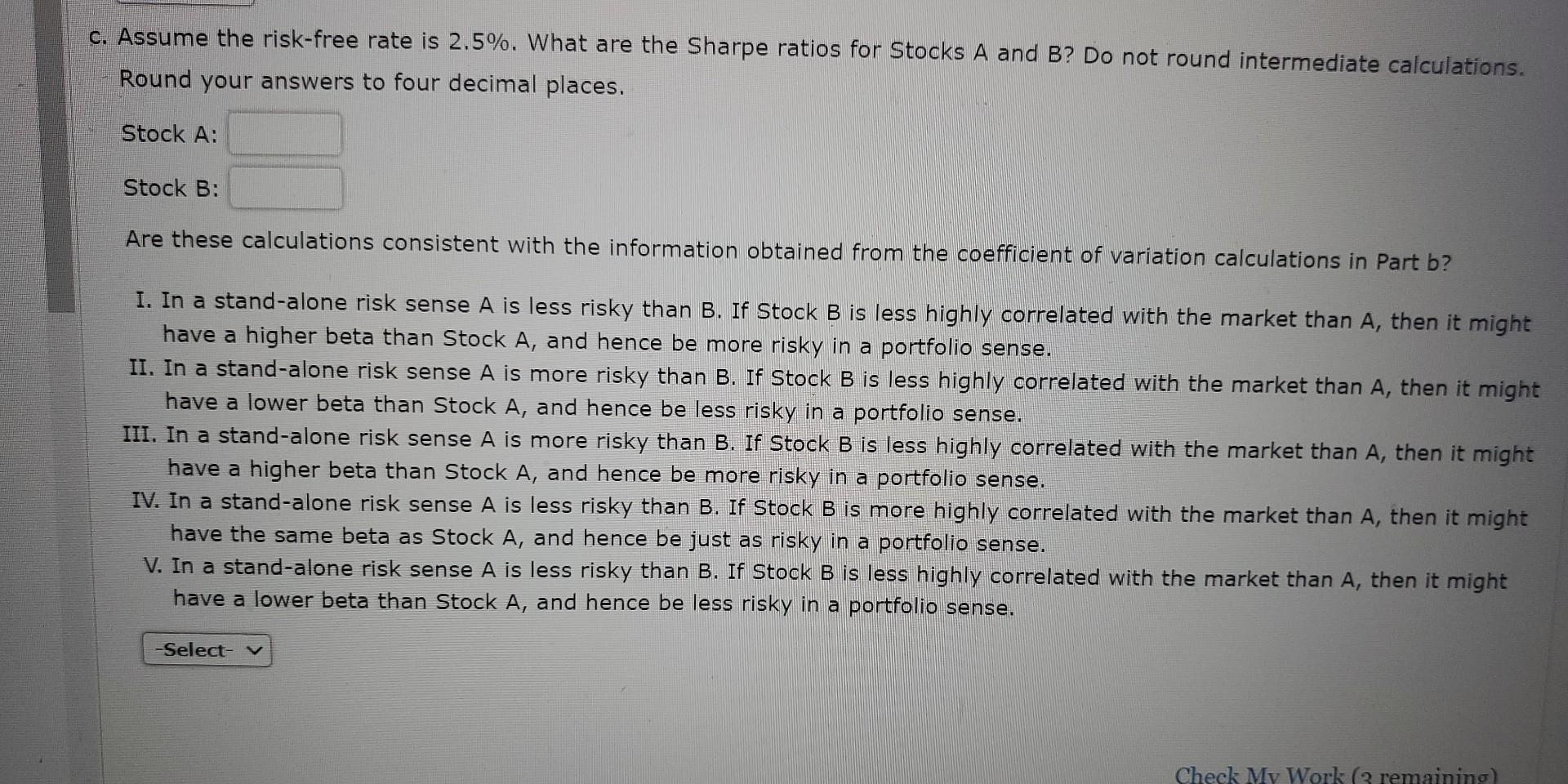 Solved Stocks A And B Have The Following Probability | Chegg.com