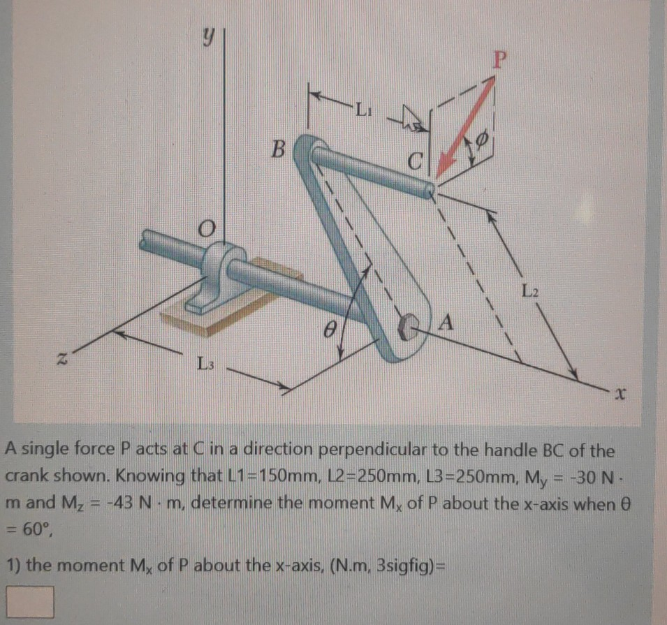 Solved P 0 B C L2 o A 12 L3 A single force P acts at C in a