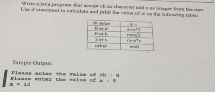 Solved Write a java program that accept ch as character and | Chegg.com