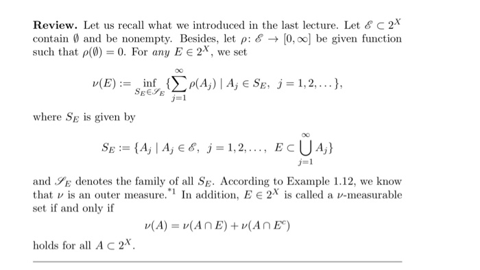 Solved Review Let Us Recall What We Introduced In The La Chegg Com