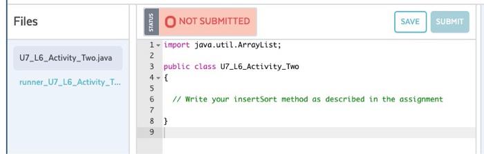 Solved Instructions Write a method, public static int insert | Chegg.com