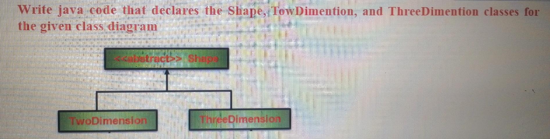 Solved Write down TWO is a relationship between classes as | Chegg.com