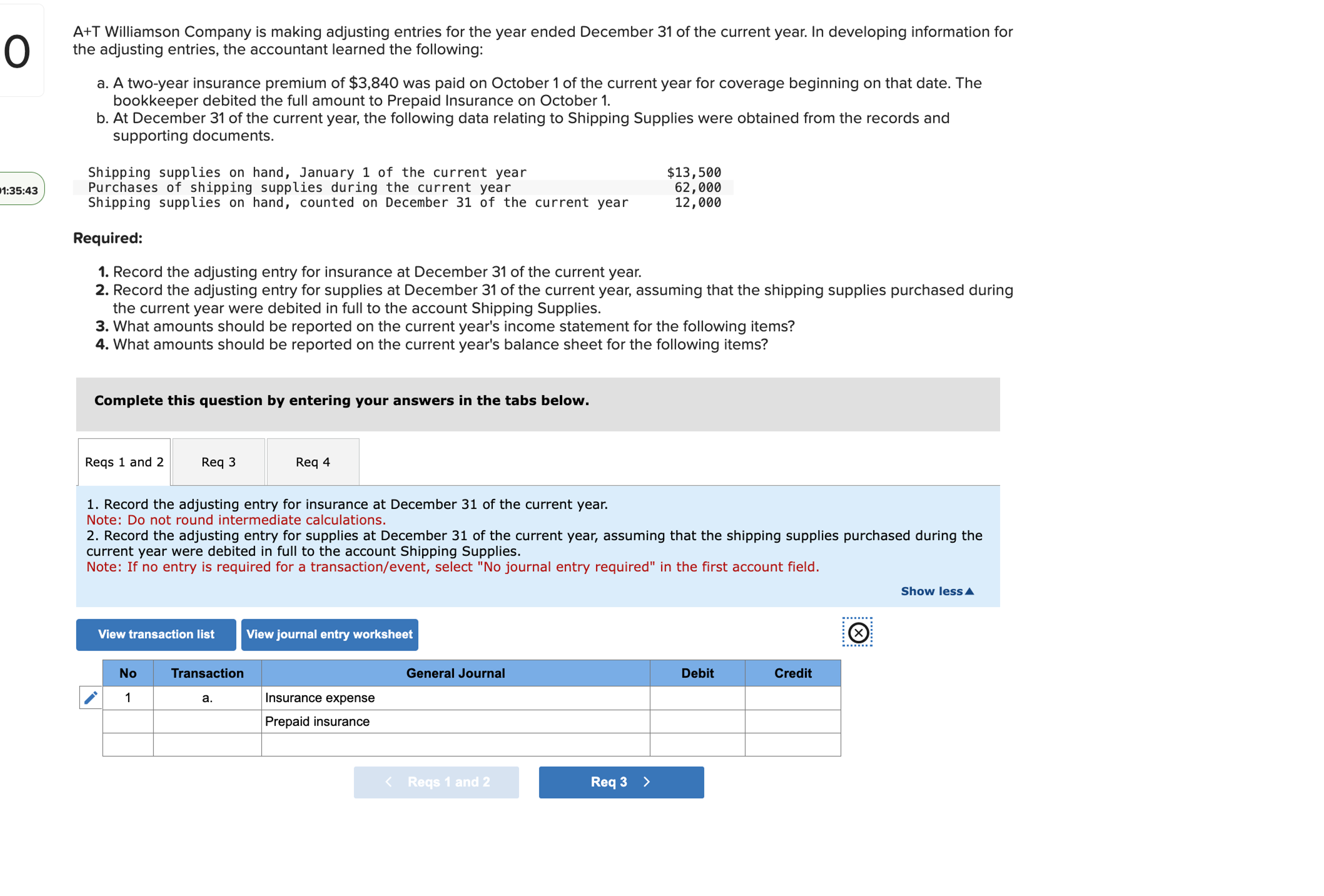 Solved A+T Williamson Company is making adjusting entries