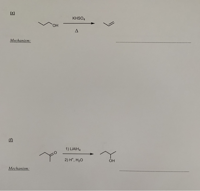 Solved (#1) Draw Detailed Electron Pushing Reaction | Chegg.com