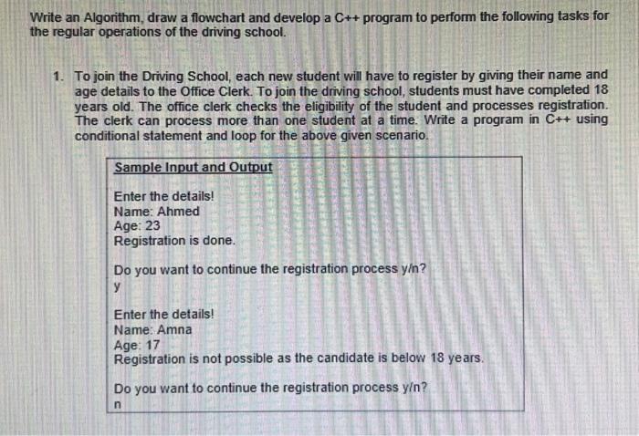 Solved Write An Algorithm Draw A Flowchart And Develop A Chegg Com