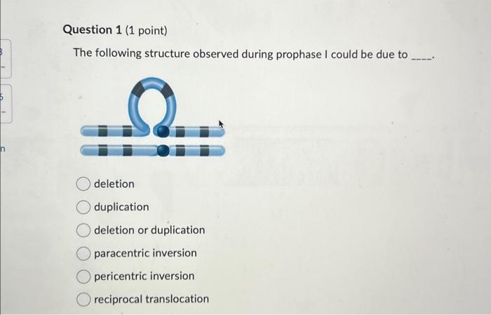 Solved 6 Question 1 (1 point) The following structure | Chegg.com