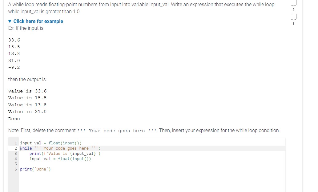 Solved A while loop reads floating-point numbers from input | Chegg.com