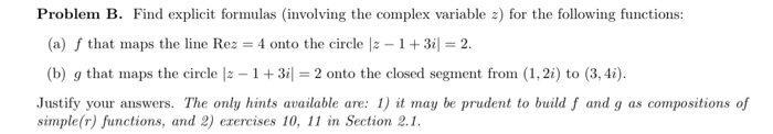 Problem B. Find Explicit Formulas (involving The | Chegg.com