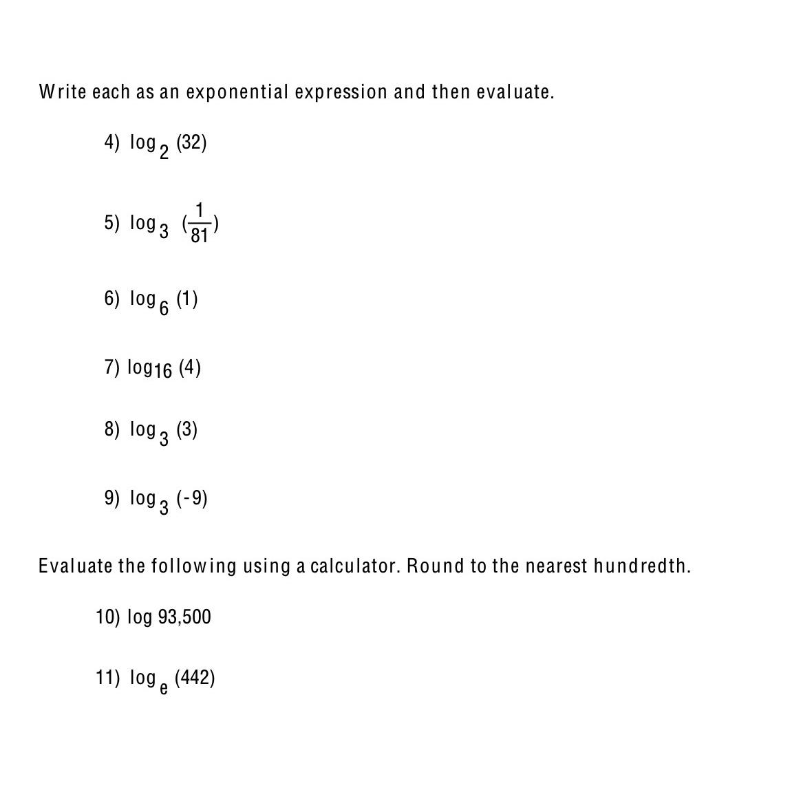 Solved Write each as an exponential expression and then | Chegg.com