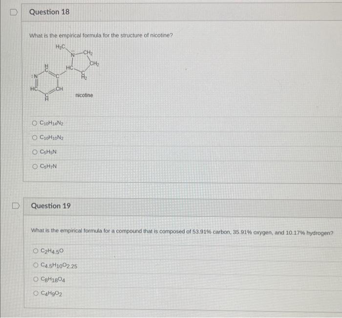 Solved What is the empirical formula for the structure of Chegg