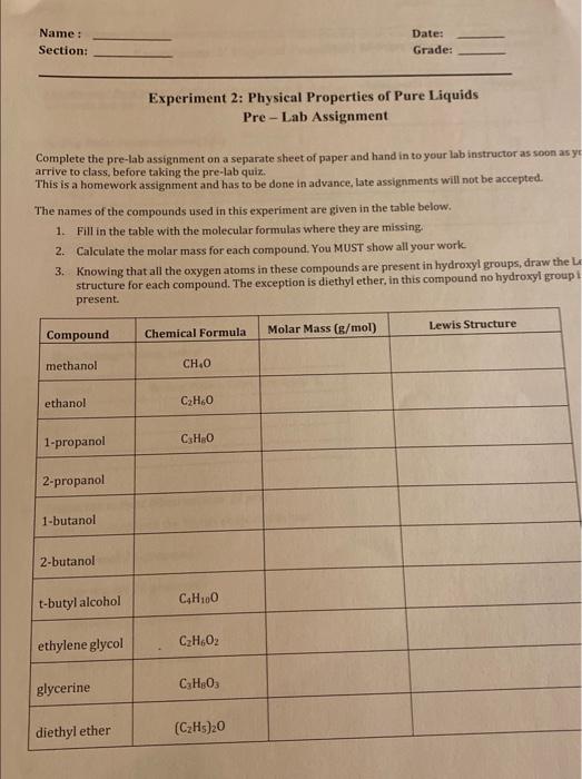 Solved Complete the pre-lab assignment on a separate sheet | Chegg.com