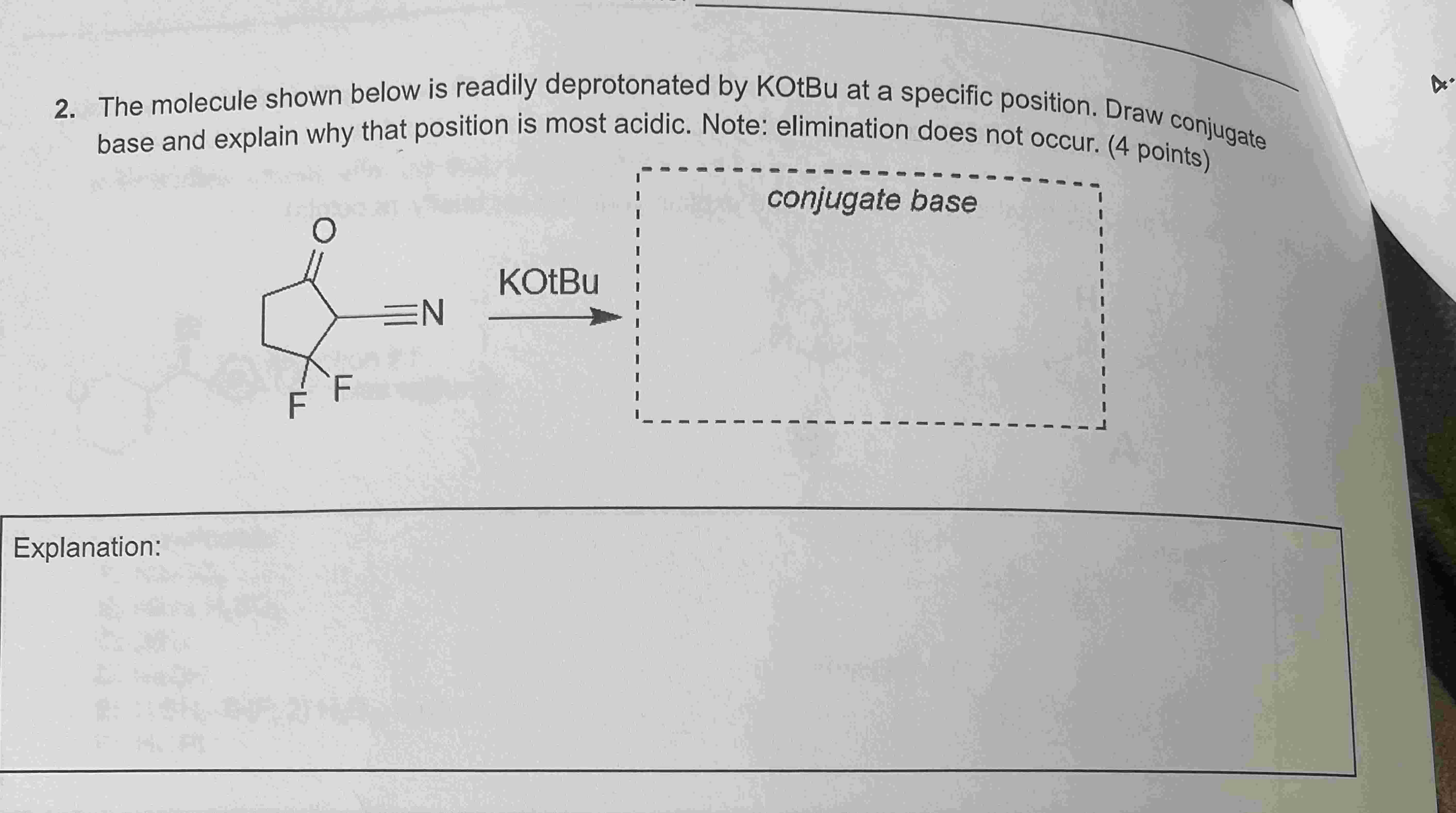 Solved The molecule shown below is readily deprotonated by | Chegg.com