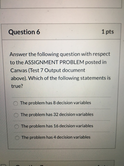 Solved Question 6 1 pts Answer the following question with | Chegg.com