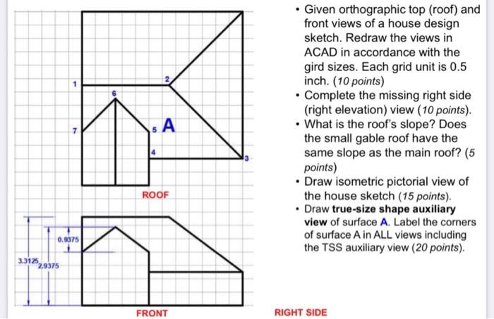 orthographic drawing house