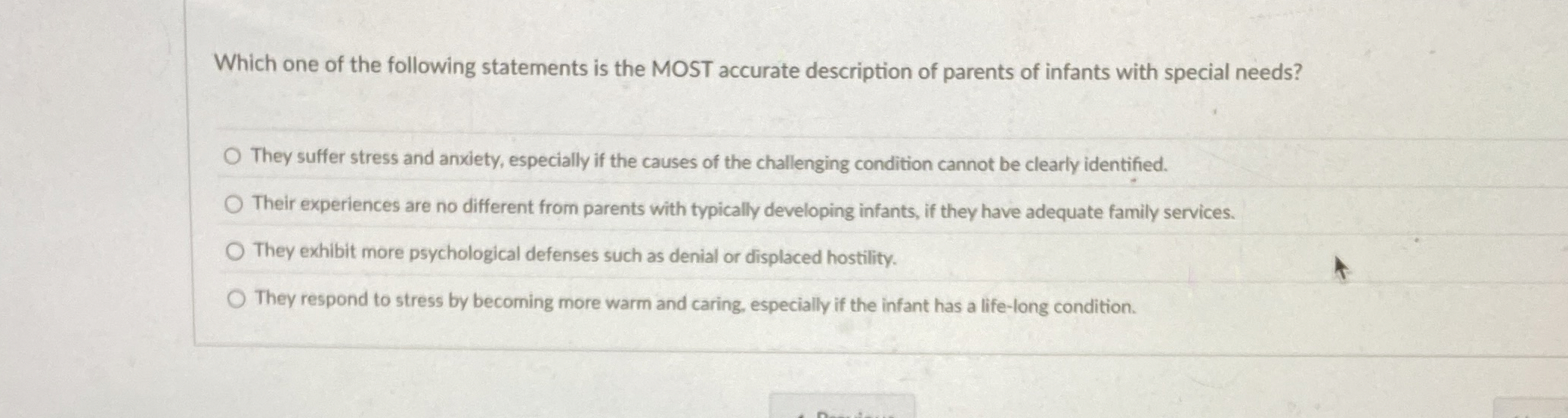 Solved Which one of the following statements is the MOST | Chegg.com