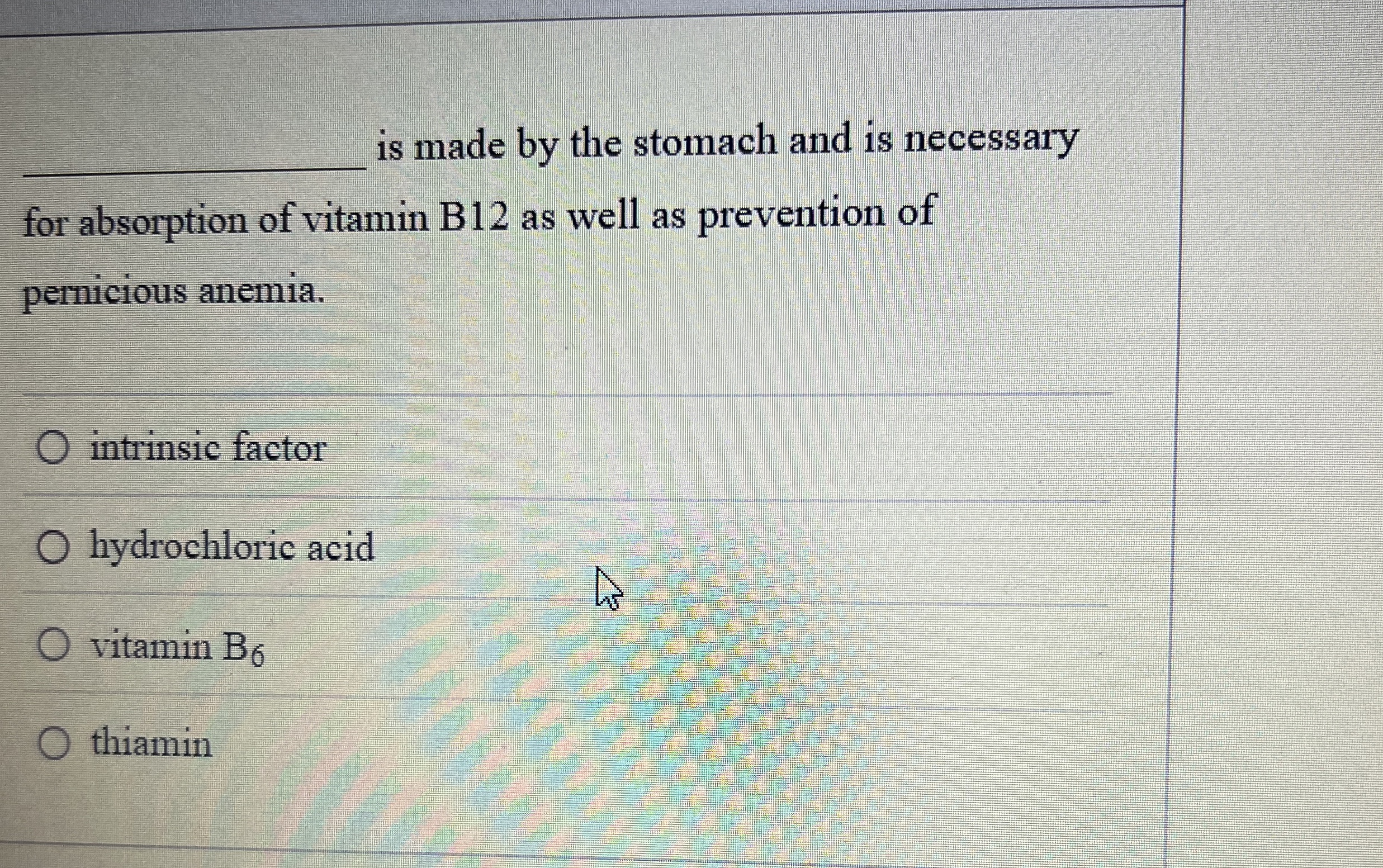 Solved is made by the stomach and is necessary for