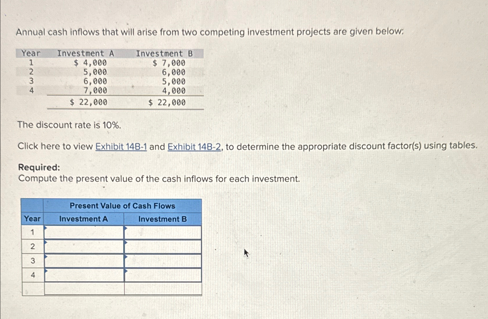 Solved Annual cash inflows that will arise from two | Chegg.com