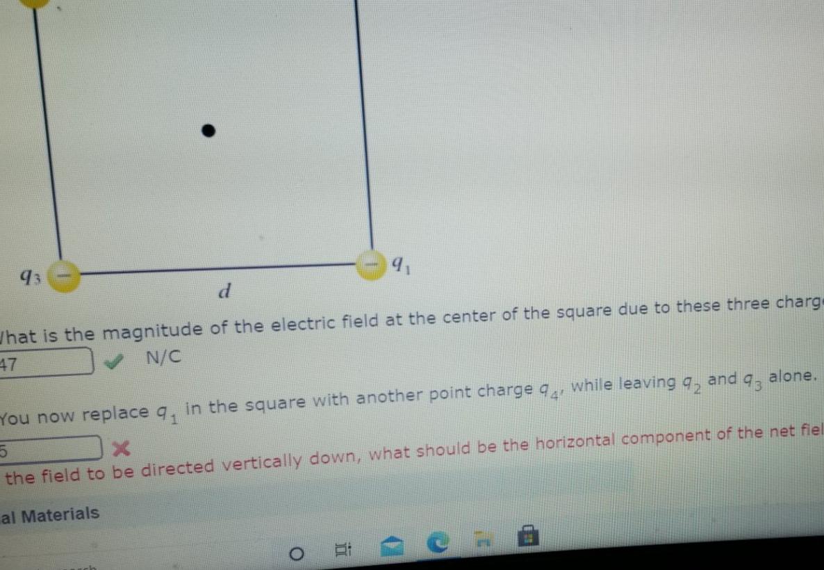 Solved 9 43 d What is the magnitude of the electric field at | Chegg.com
