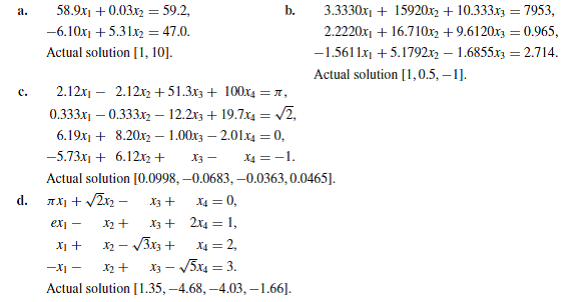 Solved Repeat Exercise 10 Using Three digit Rounding Arithmeti 