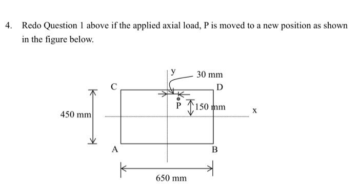 Solved 1. For the short column shown in the figure below, | Chegg.com