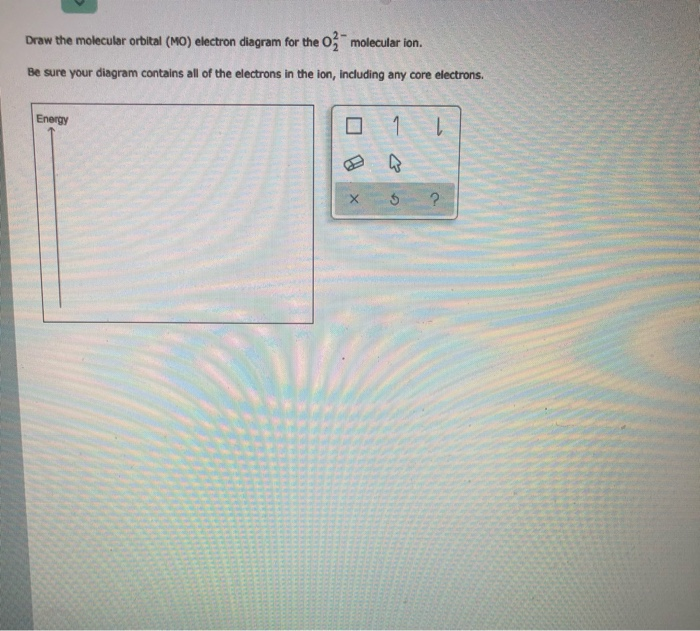 Solved Draw the molecular orbital (MO) electron diagram for | Chegg.com