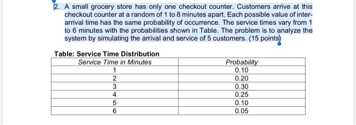 solved-2-a-small-grocery-store-has-only-one-checkout-chegg