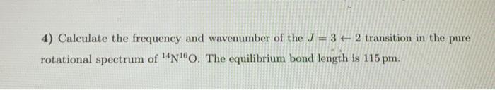 Solved 4) Calculate the frequency and wavenumber of the J = | Chegg.com
