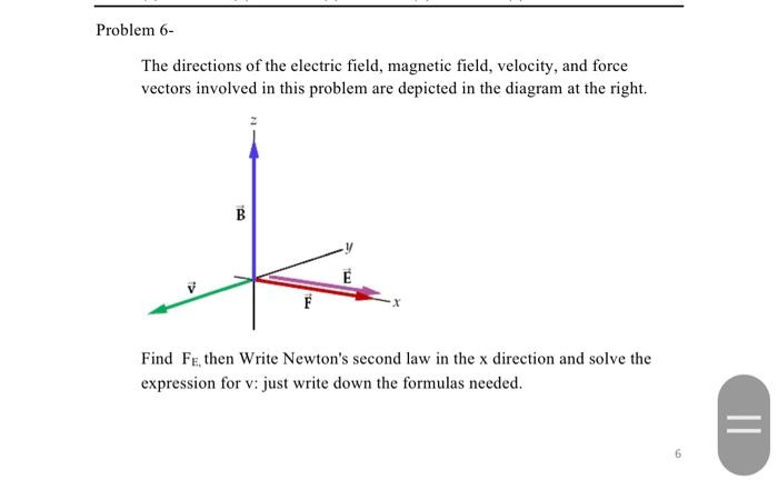 Solved Problem 6- The directions of the electric field, | Chegg.com