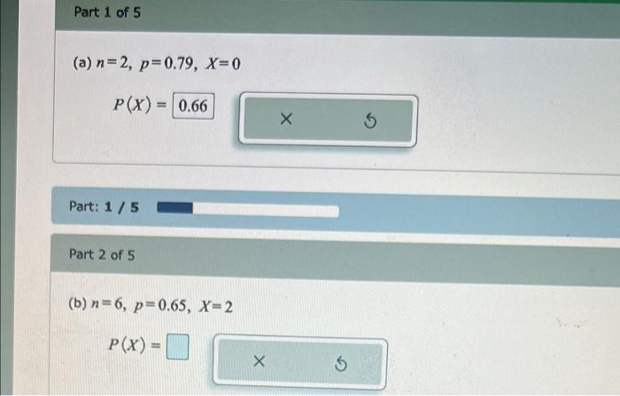 Solved Compute The Probability Of X Successes Using The | Chegg.com