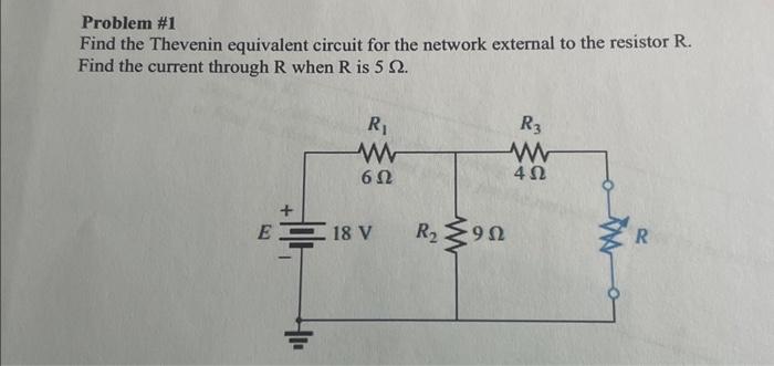 Solved Problem \#1 Find the Thevenin equivalent circuit for | Chegg.com