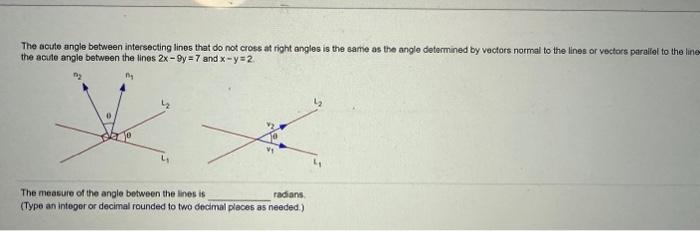 Solved The Acute Angle Between Intersecting Lines That Do 2413