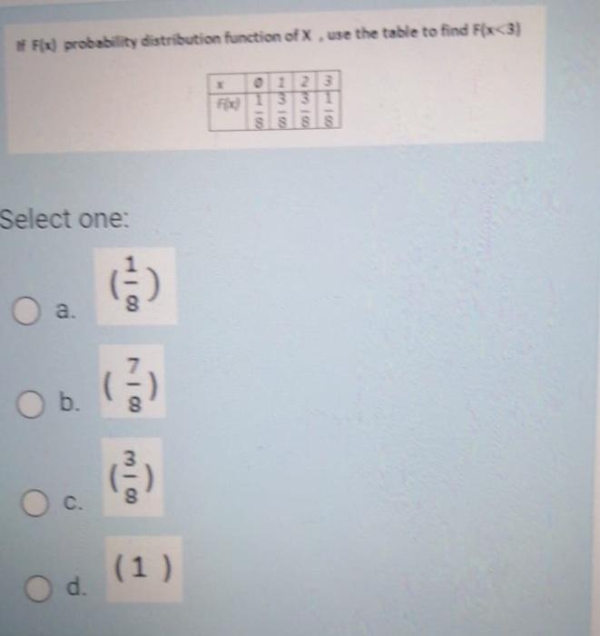Solved Fix probability distribution function of X, use the | Chegg.com