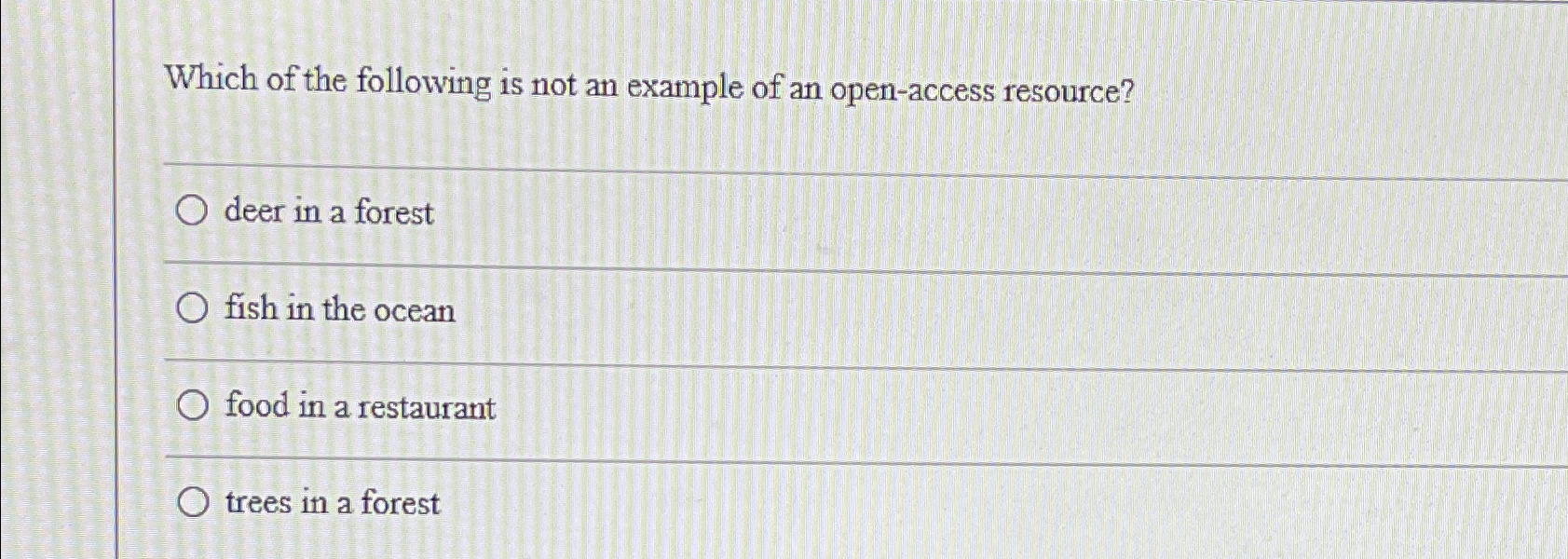 Solved Which of the following is not an example of an