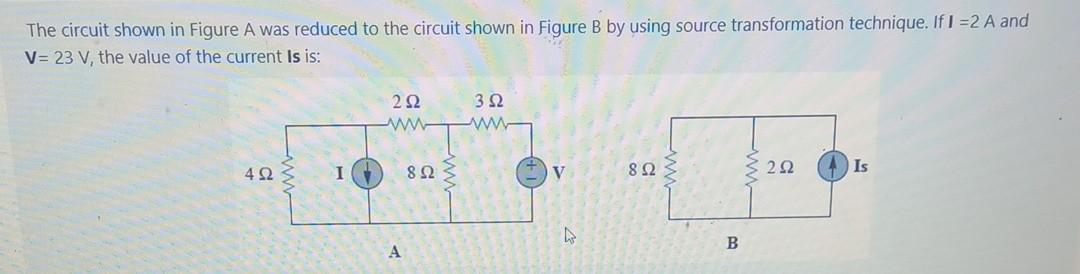 Solved The circuit shown in Figure A was reduced to the | Chegg.com