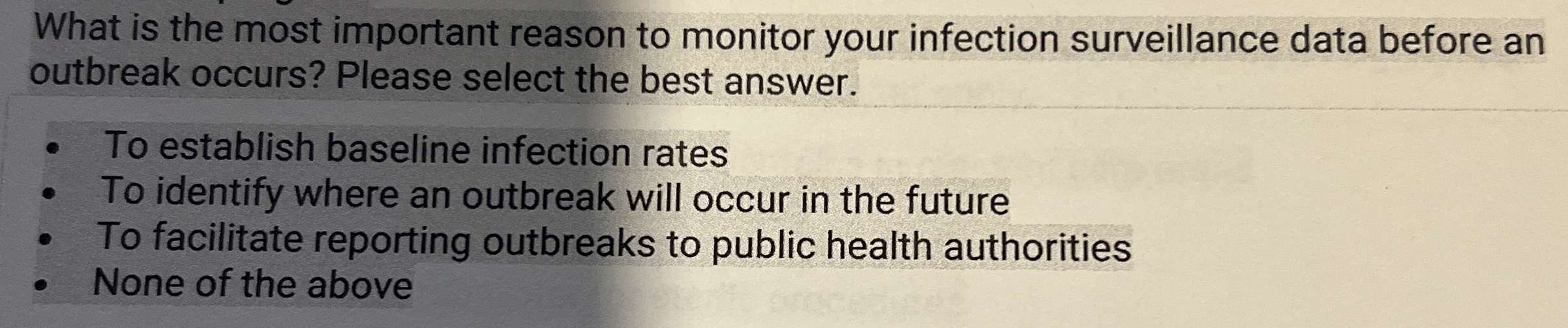 Solved What is the most important reason to monitor your | Chegg.com