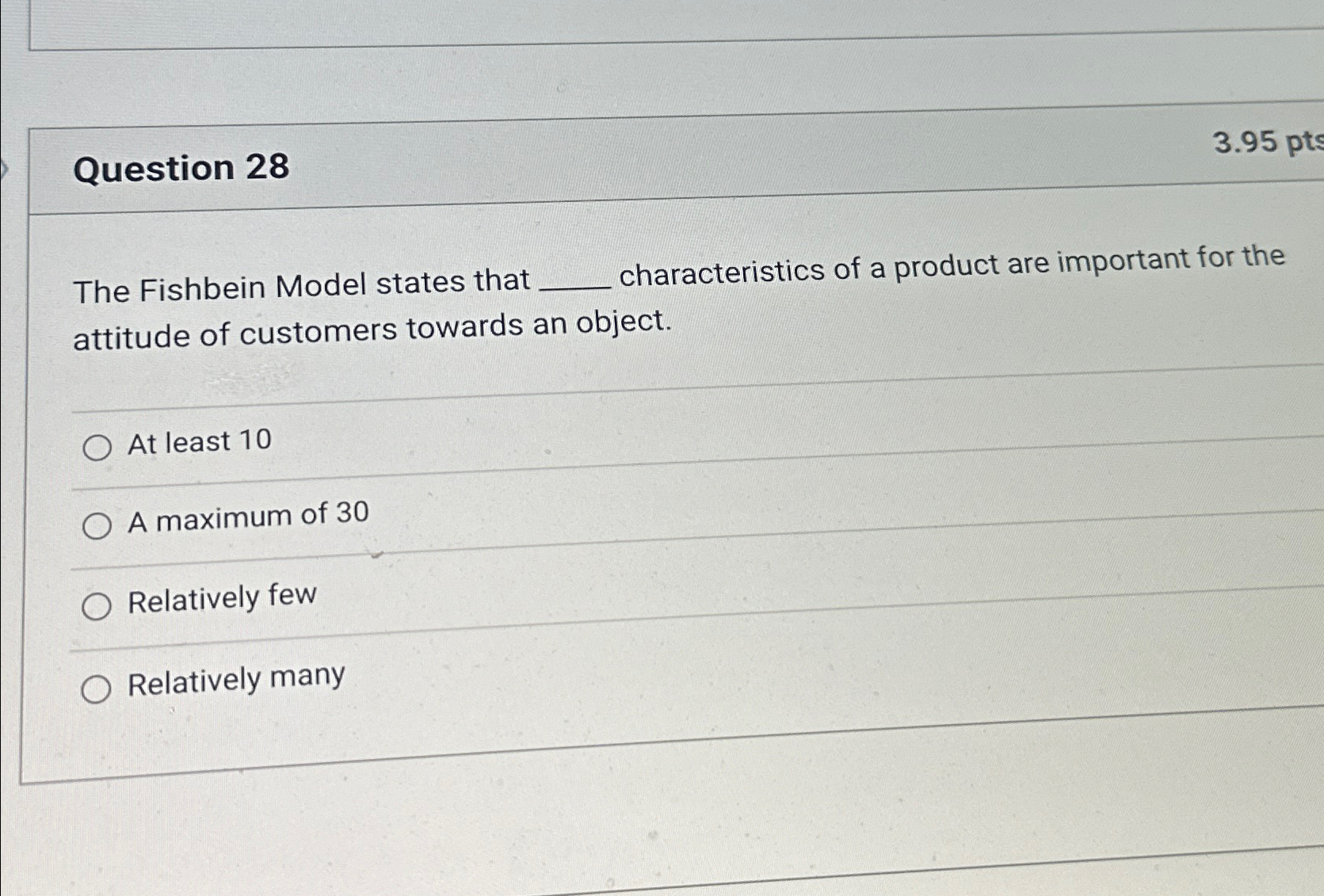 Solved Question 283.95ptThe Fishbein Model states that | Chegg.com