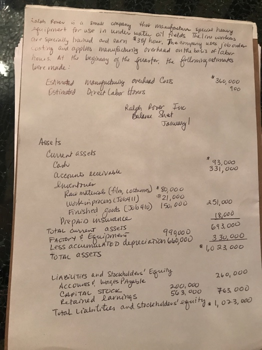 Solved ralph Rover is a small company that manufactura | Chegg.com