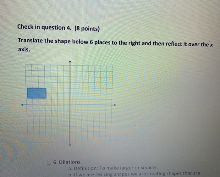 Solved Check in question 4. (8 points) Translate the shape