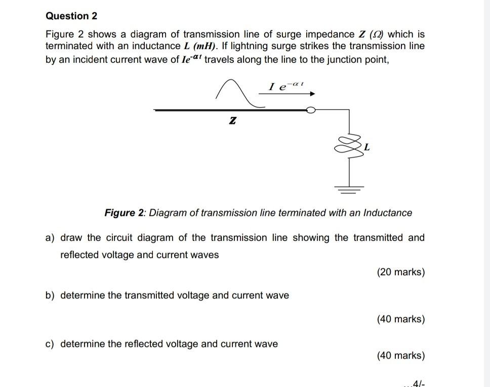 Solved Question 2 Figure 2 shows a diagram of transmission | Chegg.com