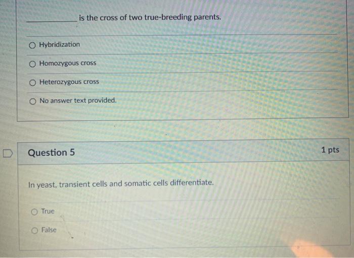 Solved Is The Cross Of Two True Breeding Parents Chegg Com   Image