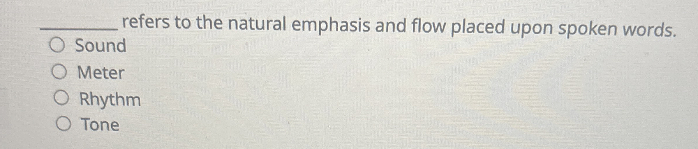 Solved q, Soundrefers to the natural emphasis and flow | Chegg.com