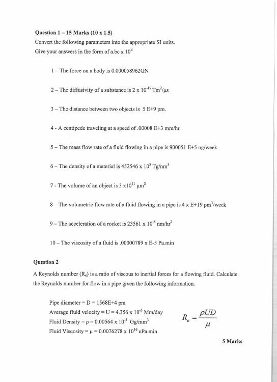 Solved Question 1 - 15 Marks (10 x 1.5) Convert the | Chegg.com