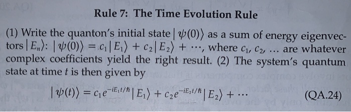 Solved QAD.5) Use the version of the Time Evolution Rule | Chegg.com