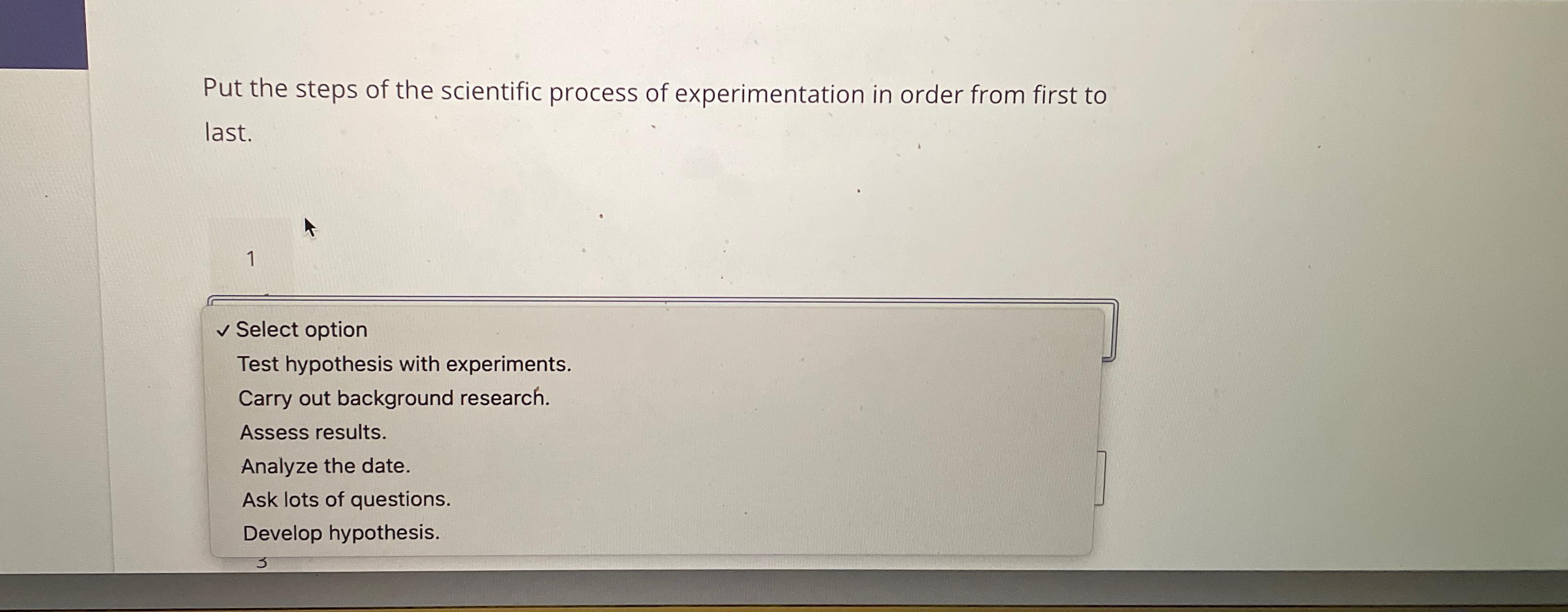 Solved Put the steps of the scientific process of | Chegg.com
