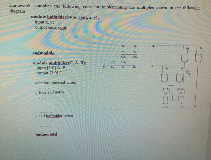 Solved Homework: complete the following code for | Chegg.com
