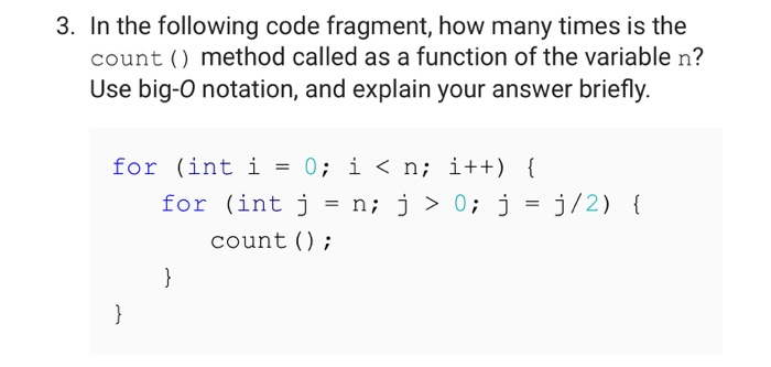 Solved 1. Determine the appropriate big-o expression for | Chegg.com